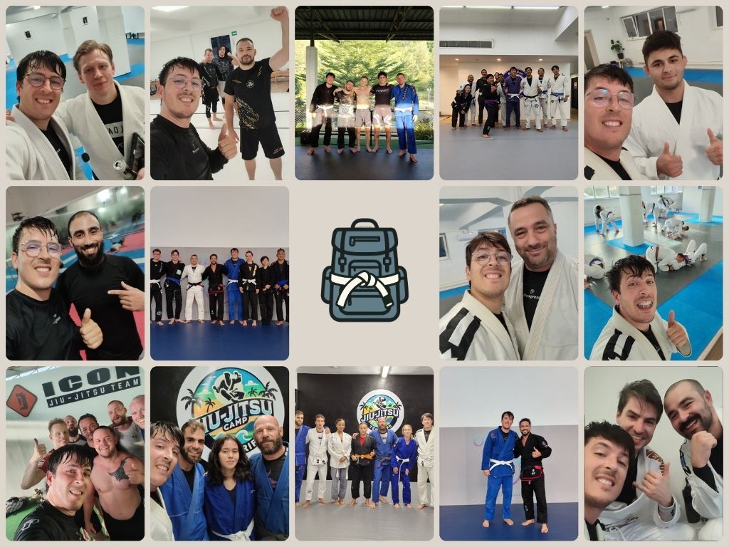 BJJ training sessions around the world